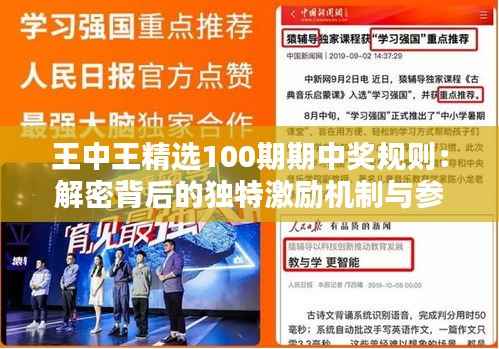 王中王精选100期期中奖规则:解密背后的独特激励机制与参与价值