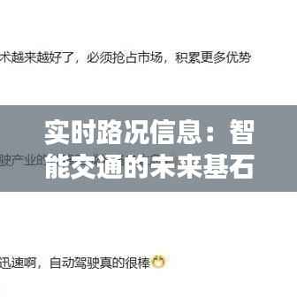 实时路况信息:智能交通的未来基石