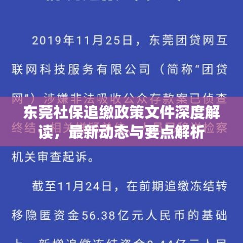 东莞社保追缴政策文件深度解读,最新动态与要点解析