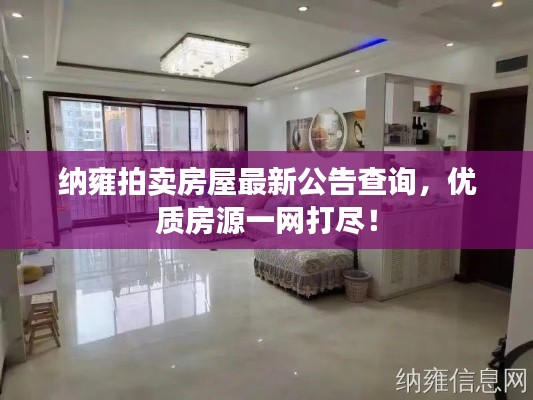 纳雍拍卖房屋最新公告查询，优质房源一网打尽！