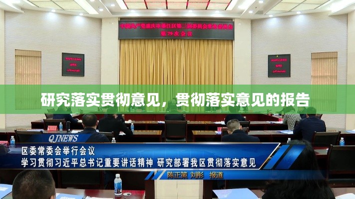 研究落实贯彻意见,贯彻落实意见的报告